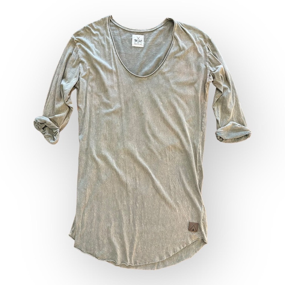 Tribe Kelley Women’s‎ Green Cotton Tunic 3/4 Sleeves Size XL